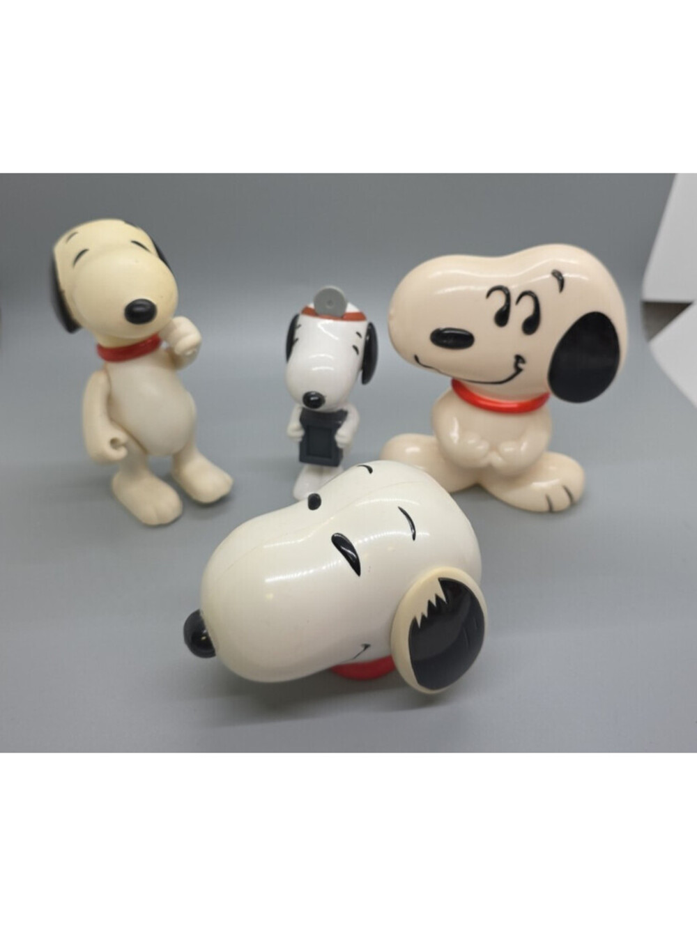 Vtg Snoopy Toy Lot Peanuts Big Head,  Xray lightup Mixed lot toys